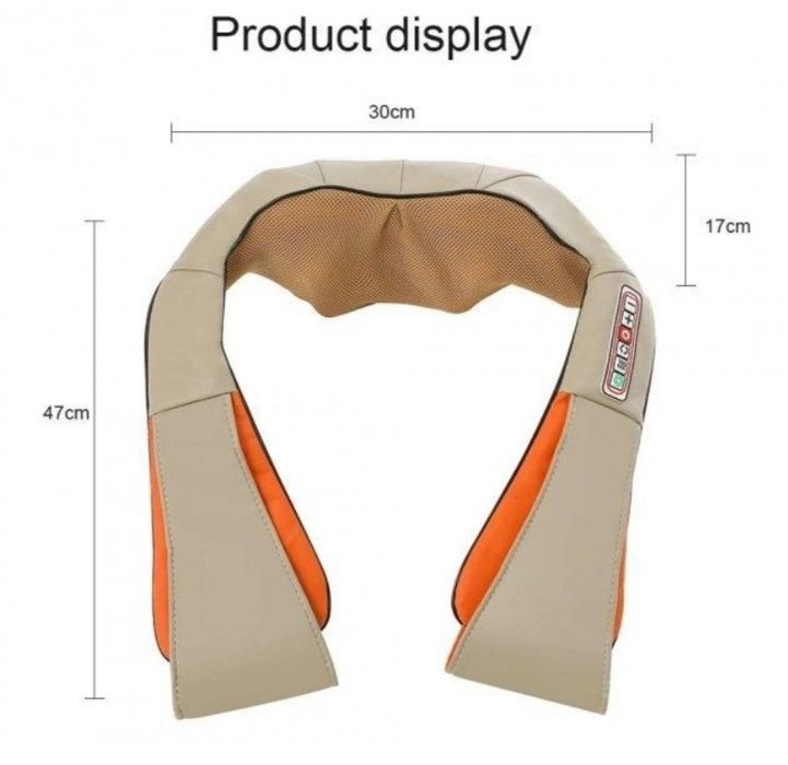 Массажер роликовый для спины и шеи с инфракрасным прогревом