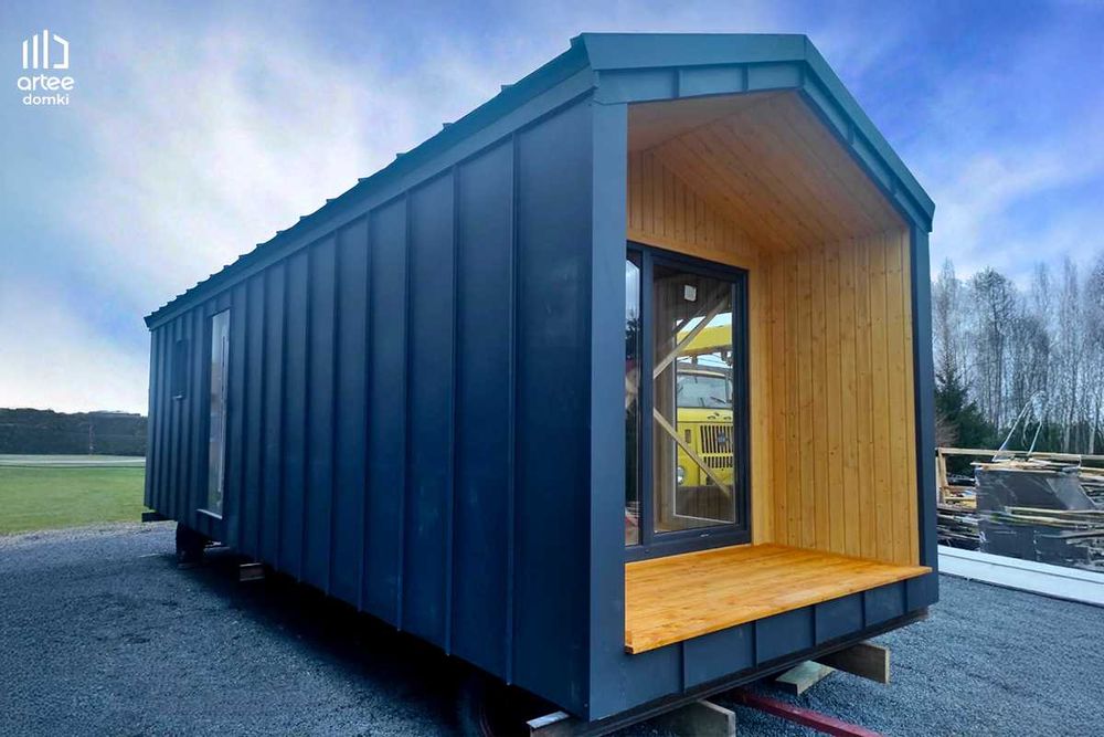 Dom drewniany • modułowy 35 m² • całoroczny • na zgłoszenie • mobilny