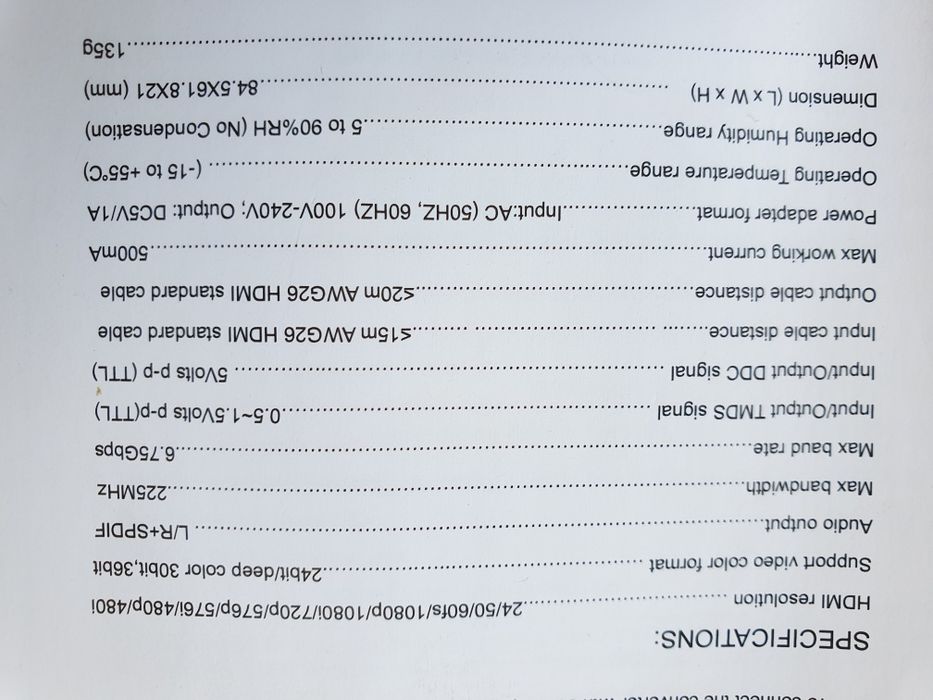 Hdmi splitter com saída spdif