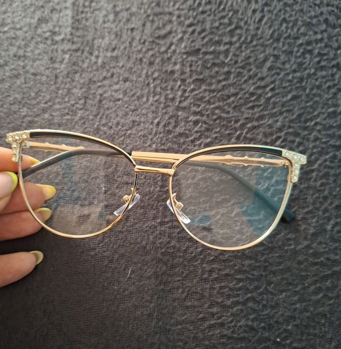 Okulary Zerówki złote