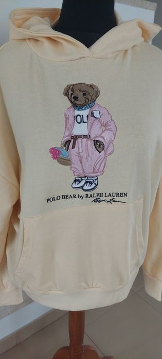 Bluza damska z haftowanym misiem