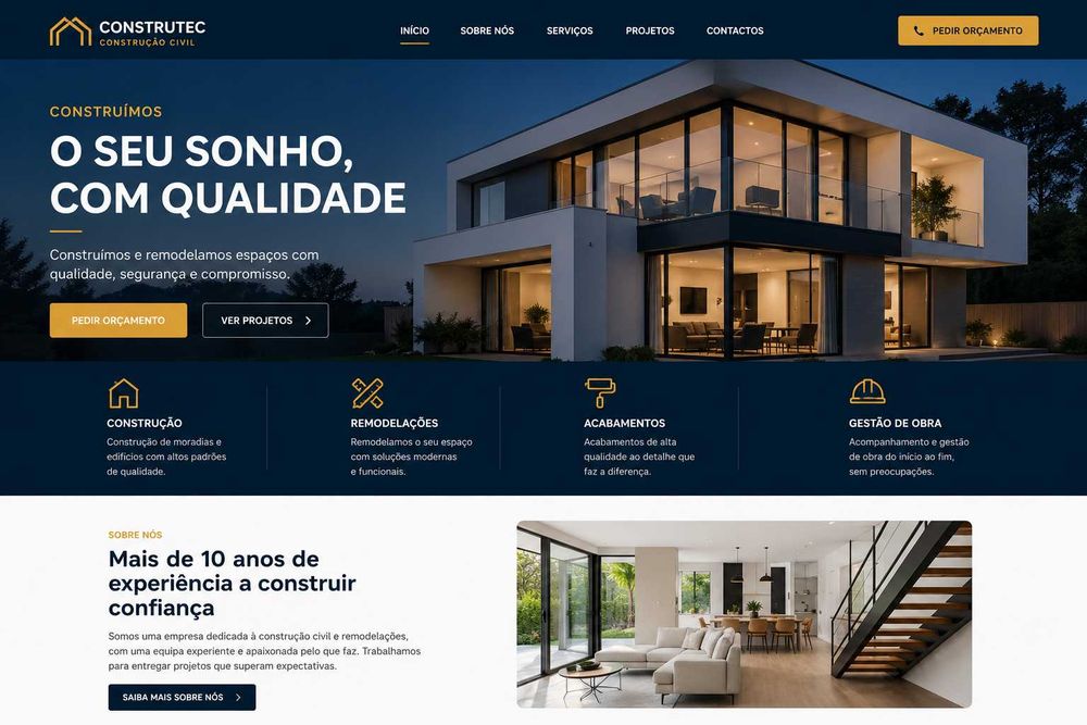Criação de Sites Profissionais 200€