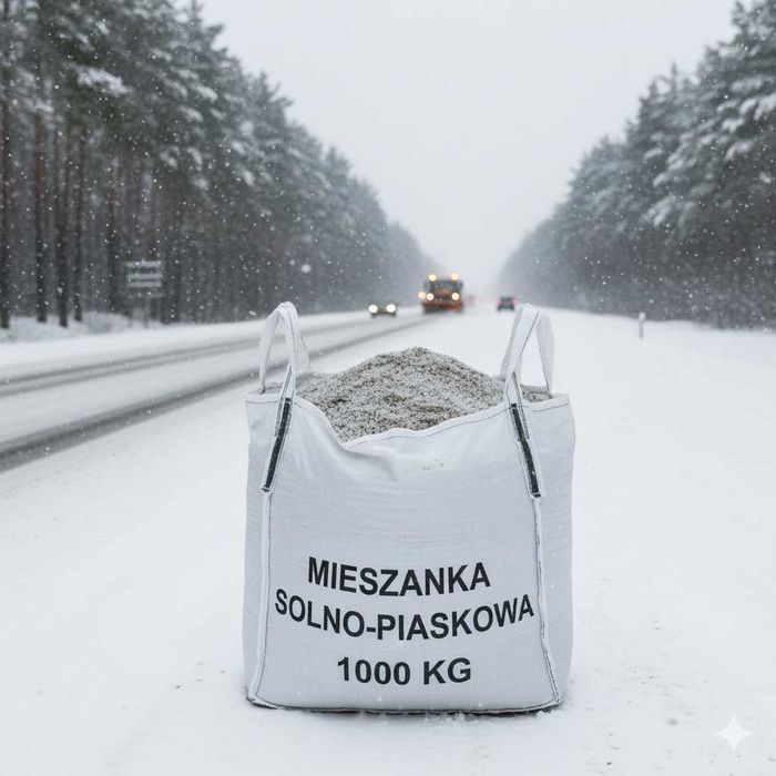 MIESZANKA Soli z PIASKIEM sól drogowa 1 tona BIGBAG kurier