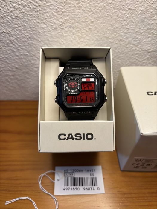 Relógio casio ae1200 costum toyota