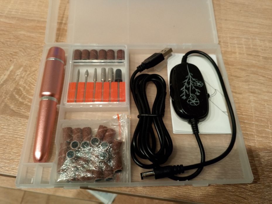 Mini frezarka do paznokci zestaw