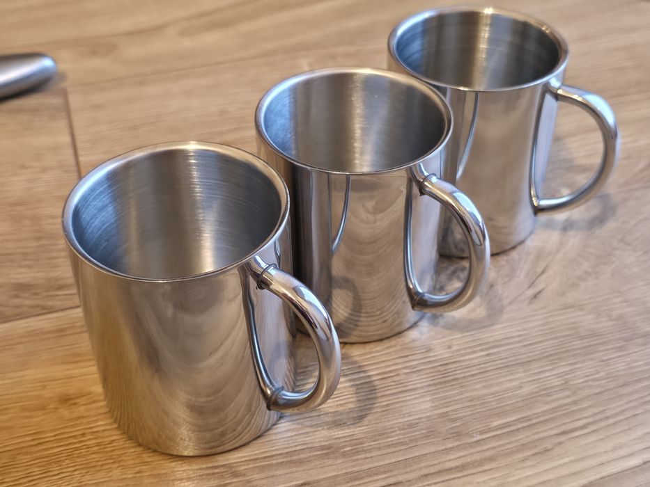 Kubki termiczne stalowe 3sztuki Kepming Biwak Camping Wrocław