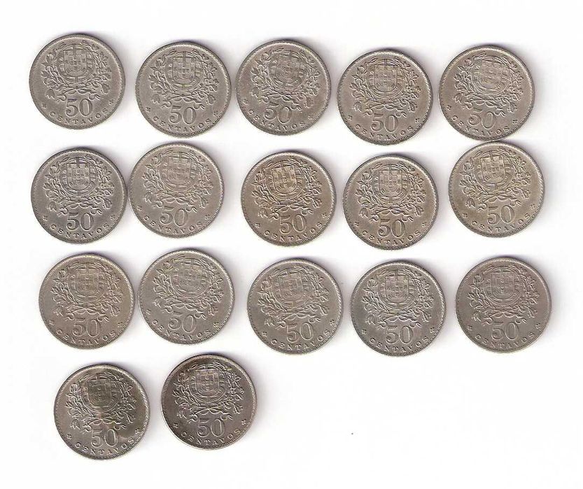 Moedas 50 centavos 1951 a 1968 série completa