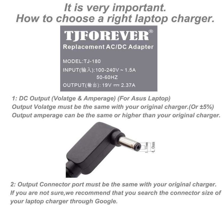 Zasilacz do laptopa ASUS 45W + kabel 1.5m