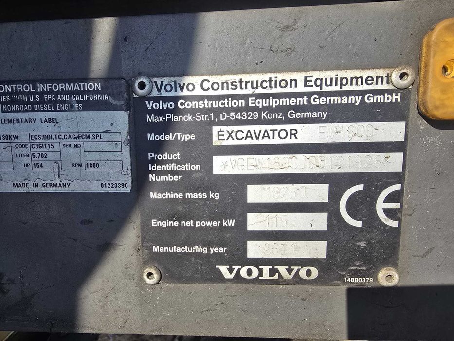 Koparka kołowa VOLVO EW 160C