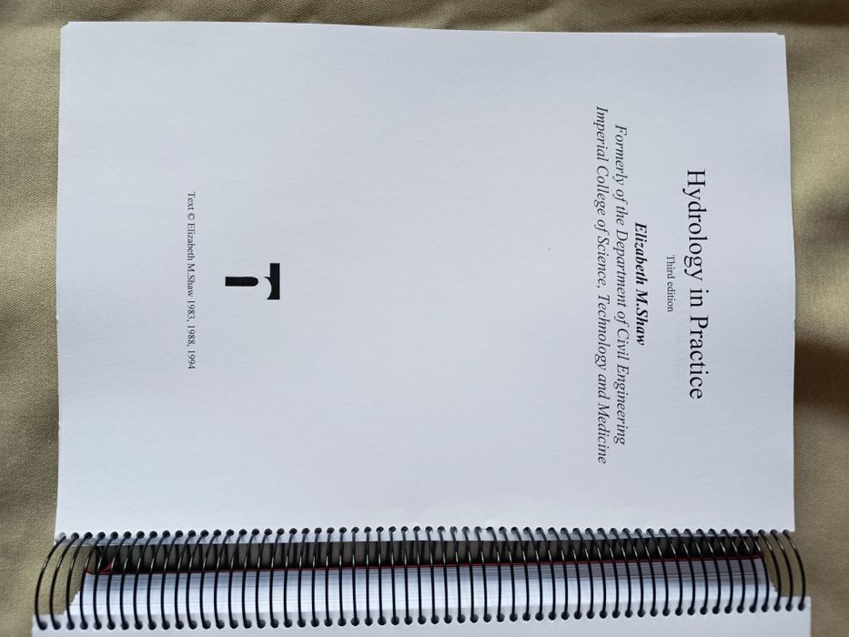 Hydrology in Practice - Elizabeth M. Shaw (3ª Edição)