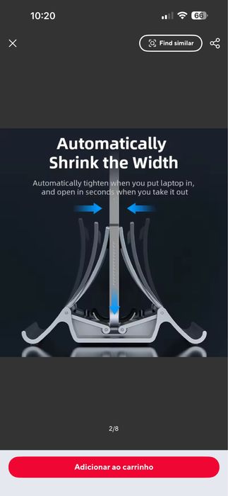 Suporte Vertical Automático para Portátil / Tablet