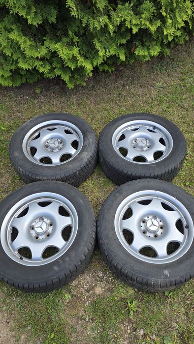 Felgi Aluminiowe 16c Orginał  5x112 Mercedes Benz E Klasa W211 2005r Opony Zimowe 225x55 Firestone Dot 2019