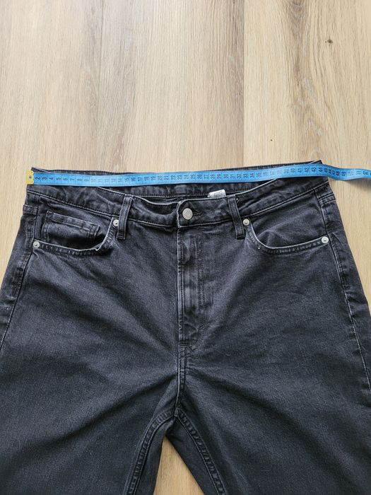Spodnie damskie jeansowe ciemne h&m
