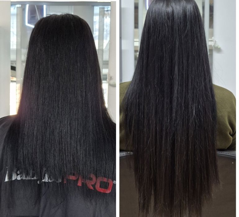 Нарощення волосся, Загущение, кератин