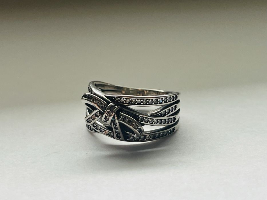 Nowy srebrny pierścionek pandora 17mm