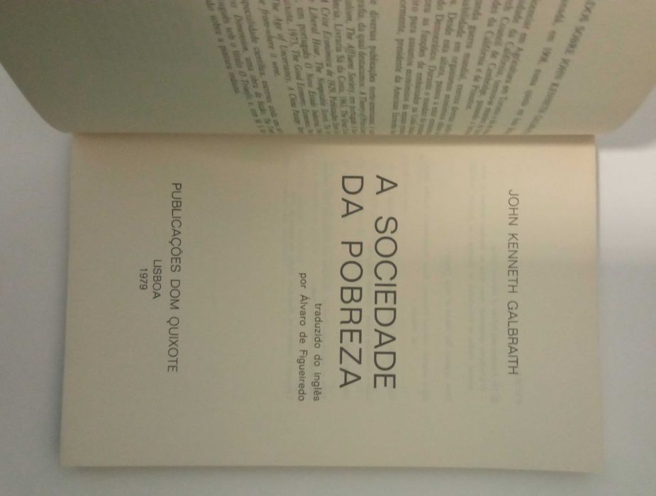 Diversos: A Sociedade da Pobreza, de John Kenneth Galbraith