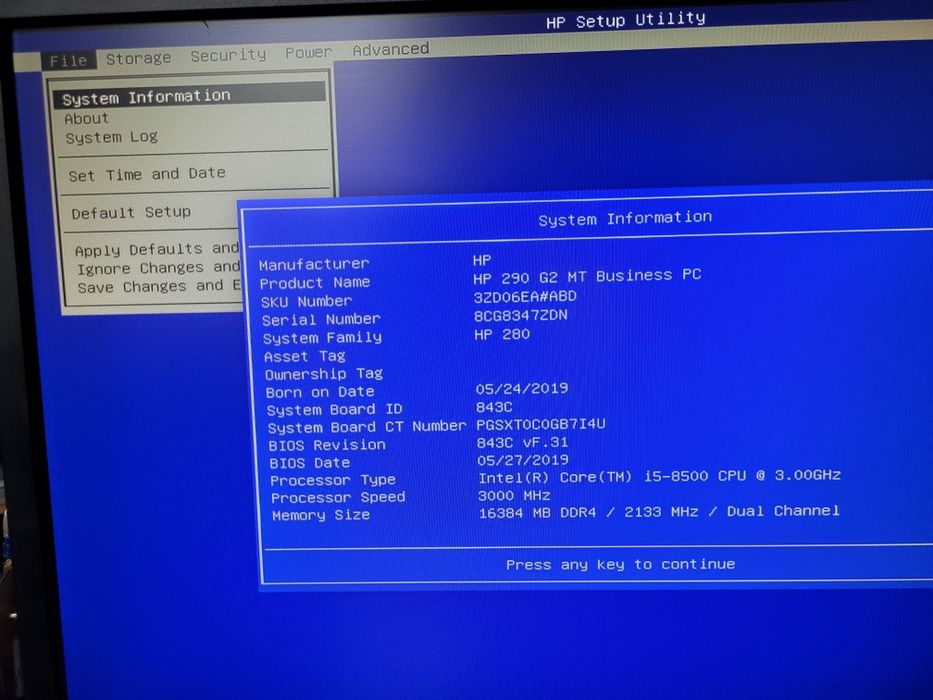 Комп'ютер, ПК, системний блок HP 290 G2 MT i5-8500/DDR4 16Gb