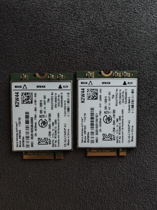 Moduł WWAN LTE 3G/4G do laptopa Dell/HP – Sierra EM7305, Dell DW5821e