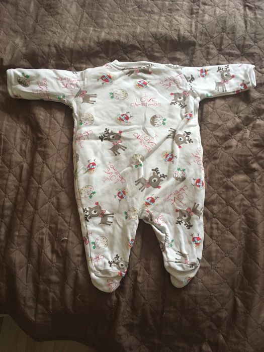 Kombinezon/ pajac ciepły z motywem świątecznym rozmiar 62