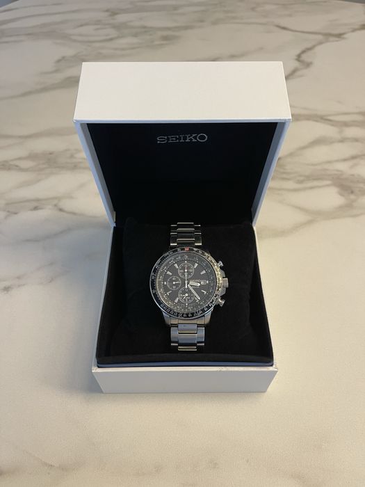 Seiko solar com caixa e documentos
