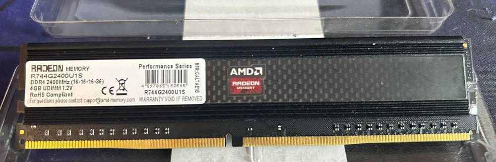 Оперативна пам'ять DDR4 4GB 2400 MHz AMD (R744G2400U1S-U)