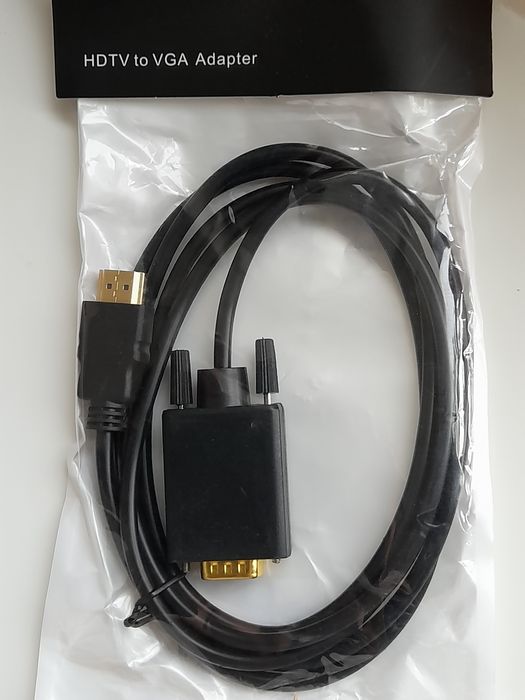 Кабель переходник HDMI to VGA адаптер  для компьютера, ноутбука и др