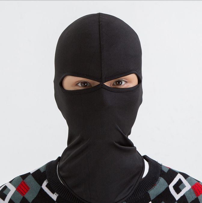 Балаклава с прорезями для глаз белая/черная/синяя/красная подшлемник