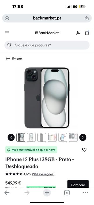 Iphone 15 plus como novo