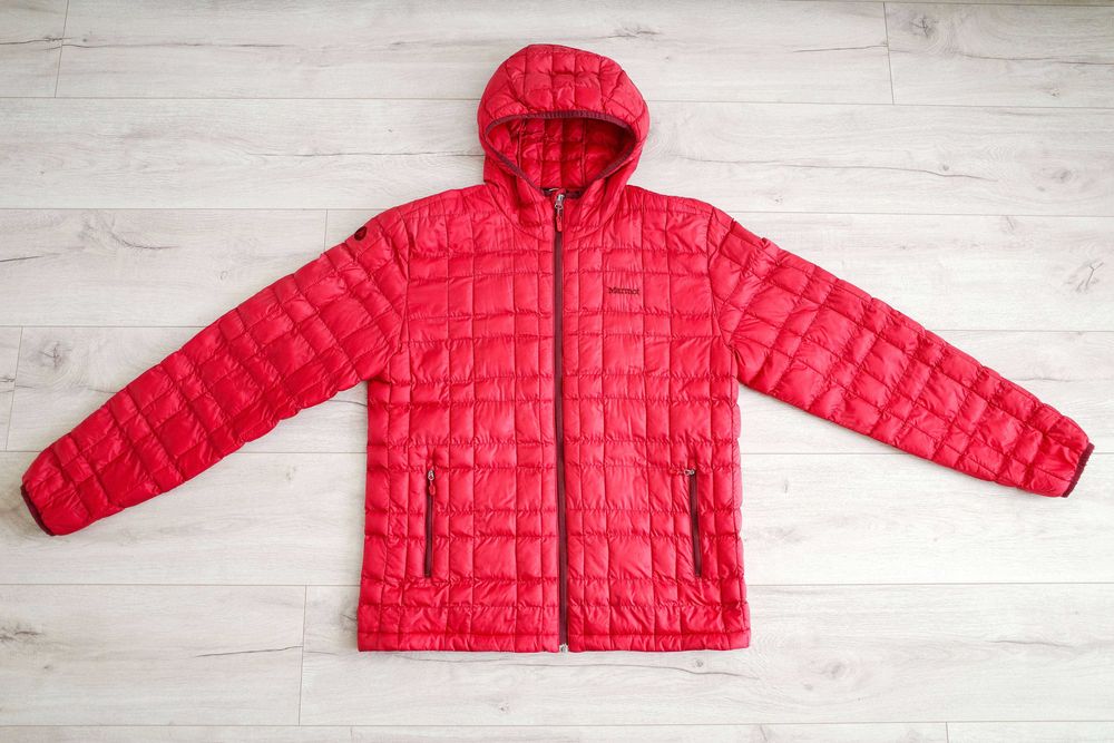 Kurtka Puchowa Marmot Featherless Hoody Down Jacket Hood L Czerwona