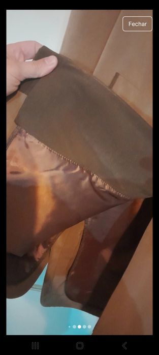Parka comprida com bolsos