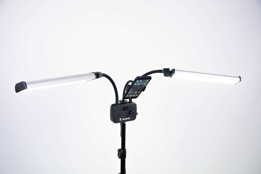 Лампа LUMERTY Double 45w зі штативом - для бьюті-індустрії, фото/відео