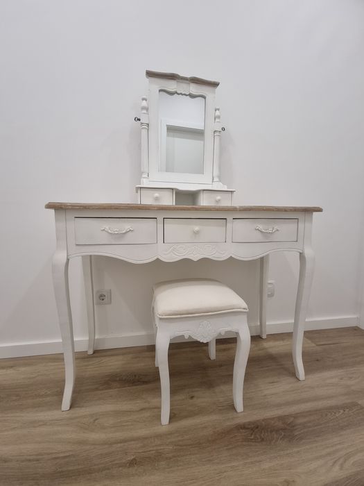 Toucador Gato Preto + Espelho + Banco – Conjunto Completo