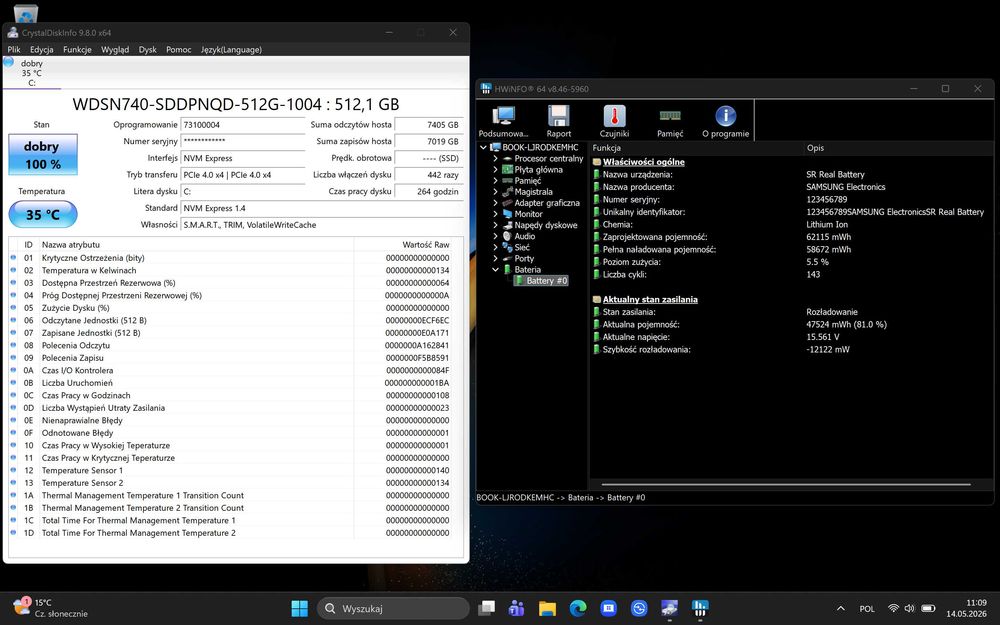 Samsung Galaxy Book3 Pro 14" / i7-1360P / 16GB / 512GB / AMOLED