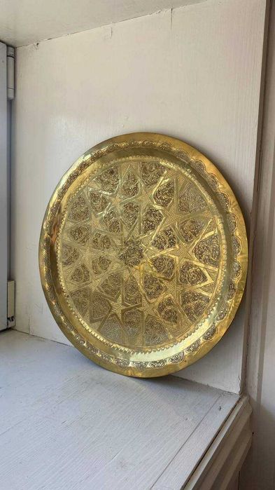 Тарелка массивная латунная