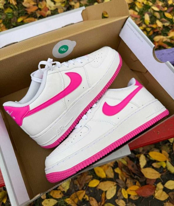 ОРИГІНАЛ! Nike Air Force 1 Low White/Hot Pink 38.5 39 40 | FV5948-102