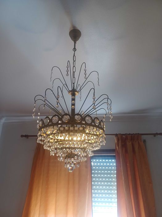 Candeeiro tecto em Cristal