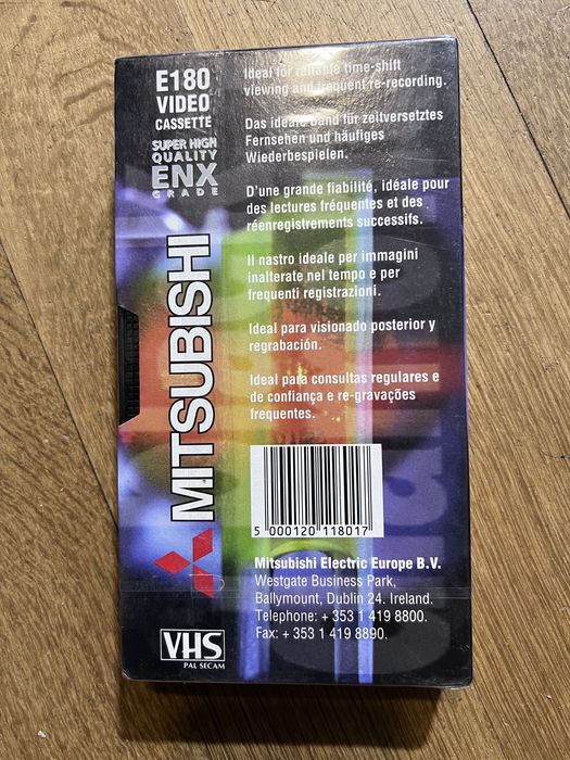 Cassete VHS Mitsubishi E180 ENX Grade - Nova/Selada