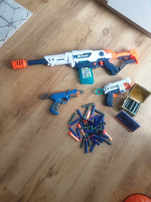 Zestaw 3x pistolet na strzałki x shot