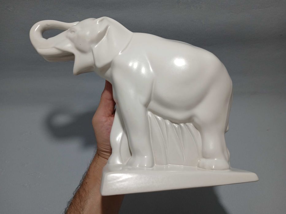 Figura animal - Elefante - Ceramica Sacavem - Arte Deco
