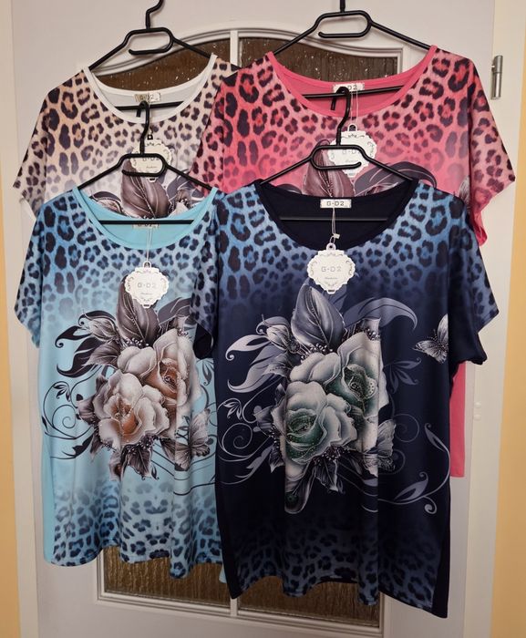 Koszulka Damska Róża + Panterka Biała L/XL