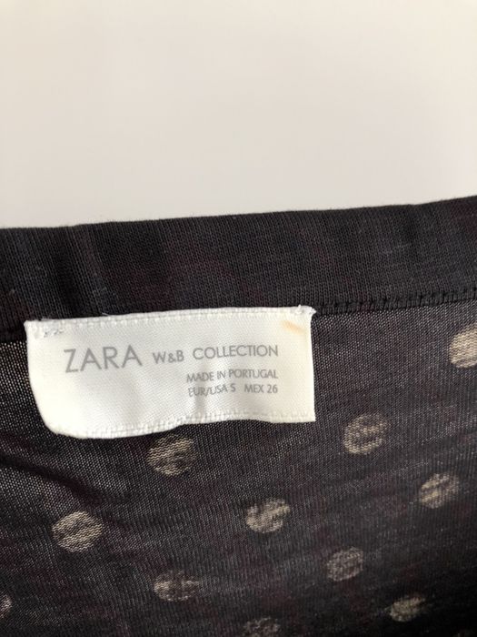 Zara koszulka w kropki krótsza S