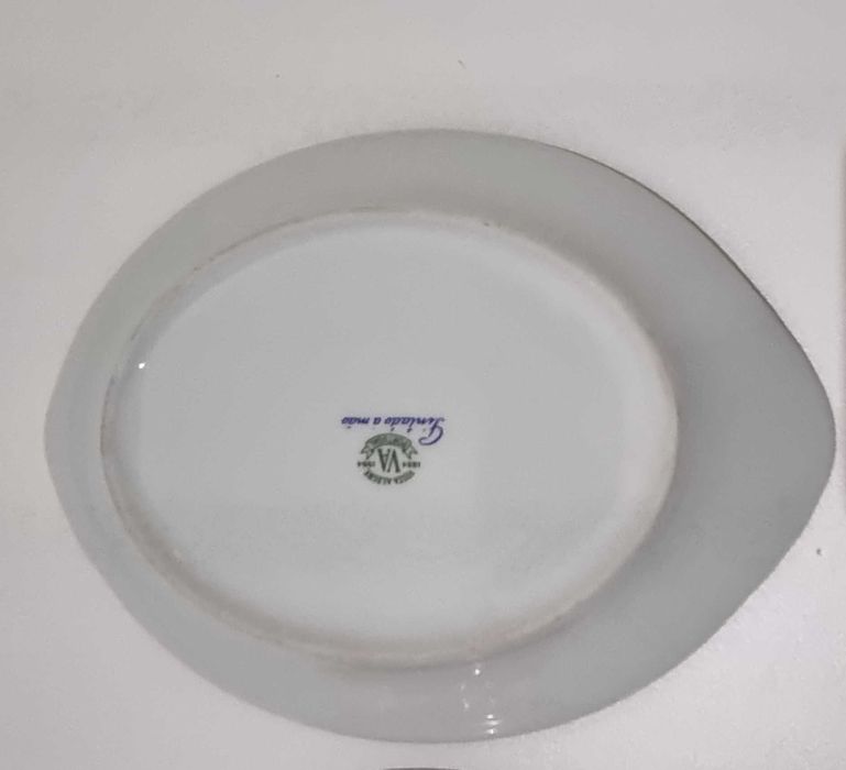 Terrina com Prato LIRAS Vista Alegre 1971 Pintada à mão 20 Cm