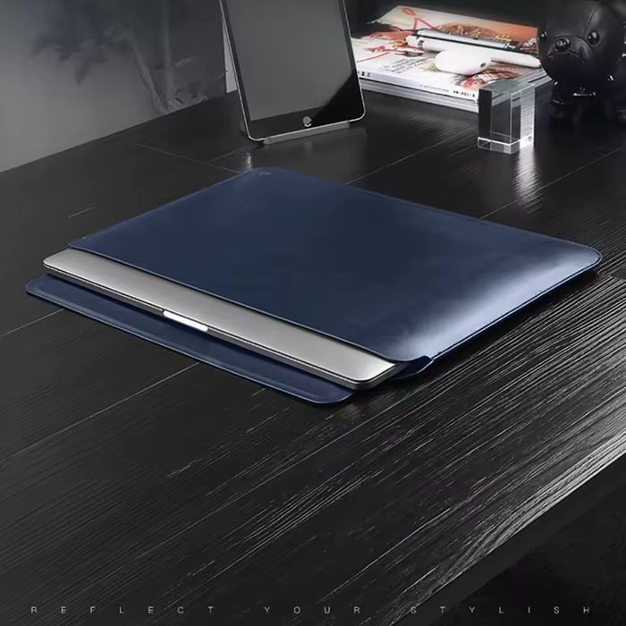 Чохол папка WIWU Skin Pro II PU Leather Sleeve захисний чохол з екошкіри для MacBook Air 15.3" Blue
