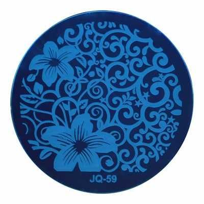 blaszka JQ59 płytka do wzorków do paznokci stempel