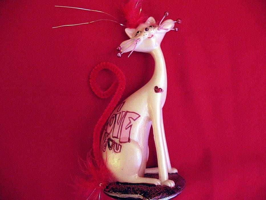 Kot - Kocia elegancja - Figurka - 13 x 7 x 6 cm