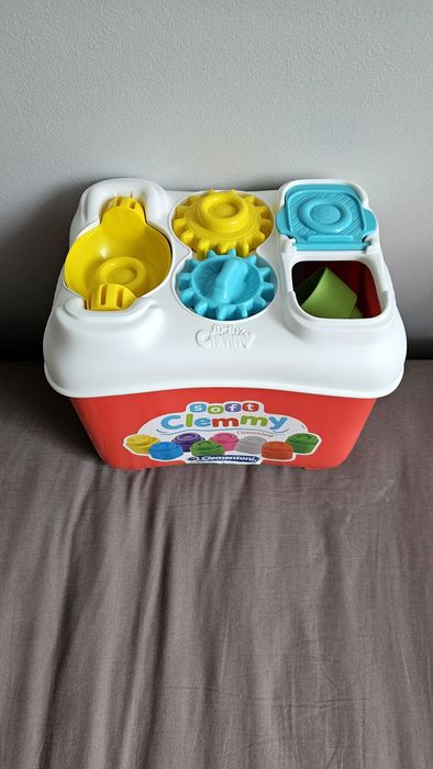 Clementoni - pociąg gumowy i klocki Soft Clemmy - 2 zabawki