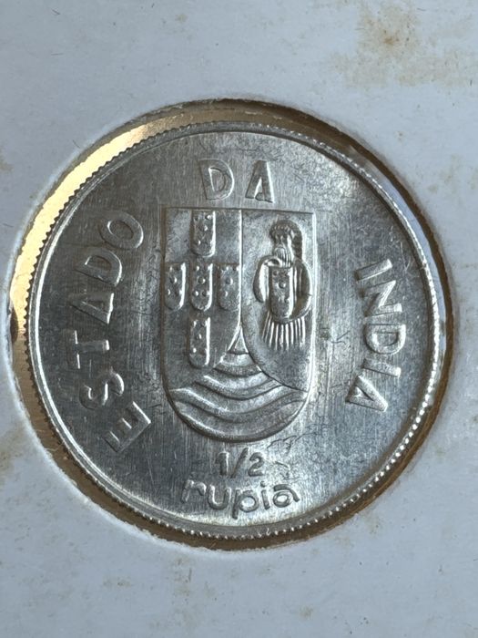 Moeda 1/2 Rupia India 1936