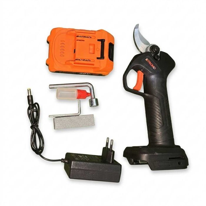 Аккумуляторный секатор STROMO  20В 2Ач рез 25 мм БЕЗЩЕТОЧНЫЙ