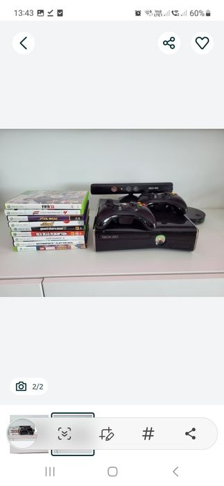 Xbox 360 + kinect + 2 pady + 9 gier