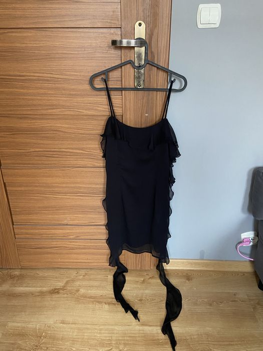 Czarna sukienka z falbankami Cropp S Viral Coquette hit lato nowa